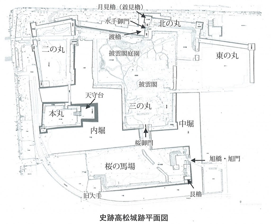 史跡　高松城跡平面図